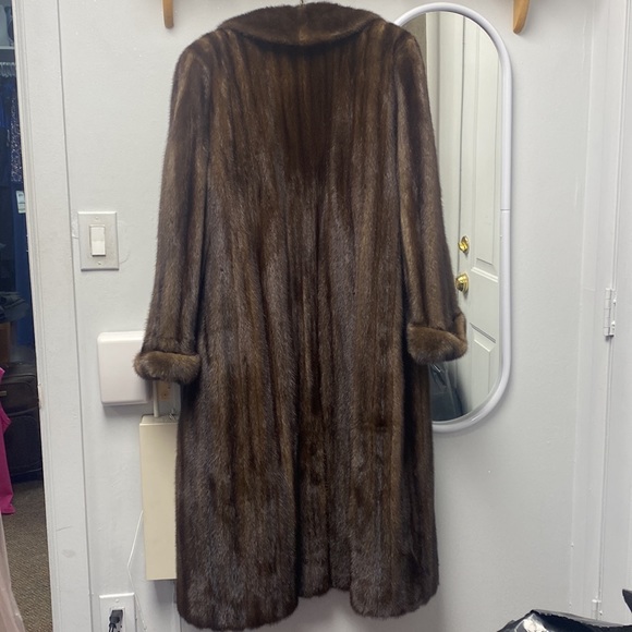 Valentino Furs Vintage Long Brown Mink Fur Coat - Picture 2 of 9